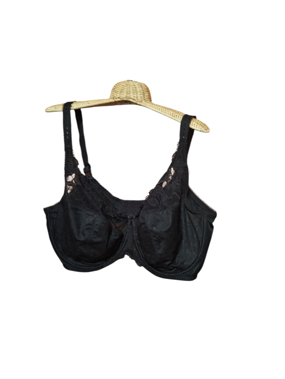 DELIMIRA Black Lace Underwire Bra 42G Witchy Gothic Sexy Victorian Full Figure
